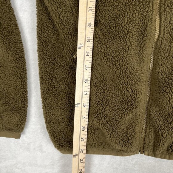 North Face Jacket Women's Small Green Sherpa Full Zip Fleece Outdoor Cozy Winter - Picture 5 of 10